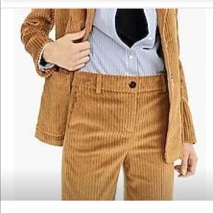 JCrew wide leg cropped corduroy trousers